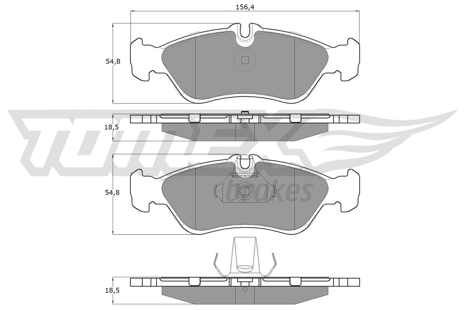 Sada brzdových platničiek kotúčovej brzdy TOMEX Brakes